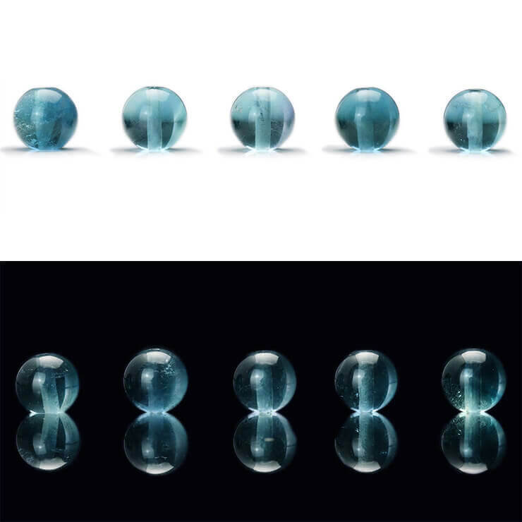 【1粒売り ビーズ】ブルーフローライト 6mm 運気 素材 パーツ 癒し 天然石 粒売り パワーストーン バラ売り ブレスレット 手作り 材料 ハンドメイドパーツ 丸玉 粒