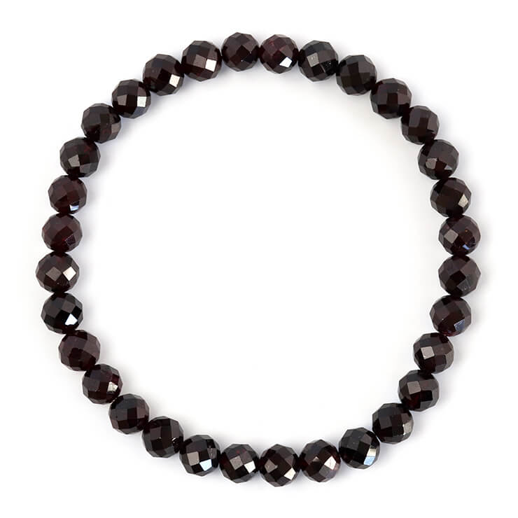 ガーネット 64面カット 6mm シンプル ブレスレット おひつじ座 恋人 夫婦円満 運気 性別 1月 メンズ レッド さそり座 シンプル 願望成就 星座石 誕生石 ガーネット ブレスレット