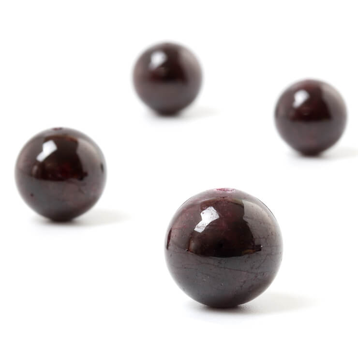 【1粒売り/ビーズ】ガーネット 10mm/ おひつじ座 恋人 夫婦円満 運気 1月 素材 パーツ レッド さそり座 天然石 粒売り 星座石 誕生石 パワーストーン バラ売り ブレスレット 手作り 材料 ハンドメイドパーツ