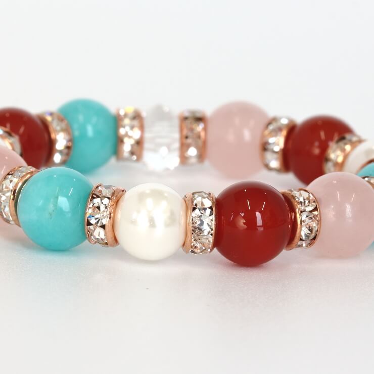 【キッズ】カーネリアン アマゾナイト ミニ ブレスレット 4月 安産 子宝 仕事運 デザイン 縁結び 運気 グリーン 7月 キッズブレス しし座 恋愛成就 10月 ピンク 星座石 誕生石 カーネリアン ブレスレット