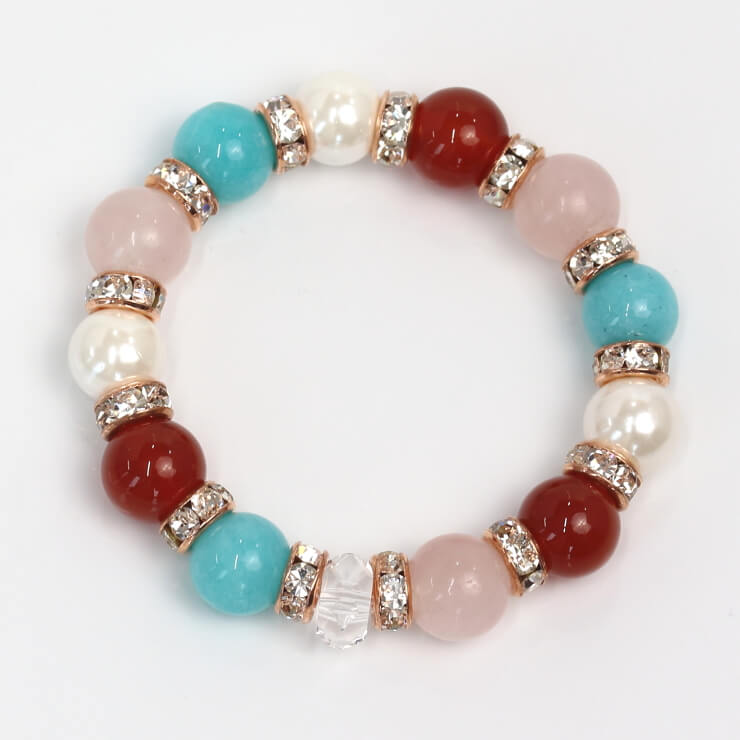 【キッズ】カーネリアン アマゾナイト ミニ ブレスレット 4月 安産 子宝 仕事運 デザイン 縁結び 運気 グリーン 7月 キッズブレス しし座 恋愛成就 10月 ピンク 星座石 誕生石 カーネリアン ブレスレット