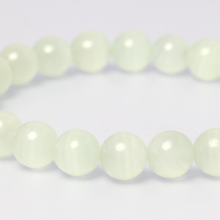 グリーンカルサイト 8mm シンプル ブレスレット/ 仕事運 運気 性別 メンズ 人間関係 シンプル