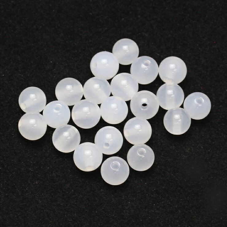 【1粒売り ビーズ】ホワイトカルセドニー 6mm 縁結び 運気 素材 パーツ 人間関係 天然石 粒売り ホワイト カルセドニー ホワイト パワーストーン バラ売り 丸玉 粒