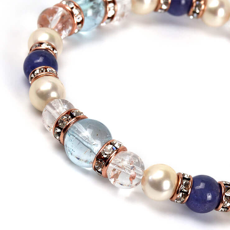 ふたご座 5/21〜6/21 ブルートパーズ レディース ブレスレット/ 安産 子宝 仕事運 クラック水晶 12月 デザイン 縁結び 運気 ふたご座 性別 恋愛成就 11月 癒し 星座石 誕生石