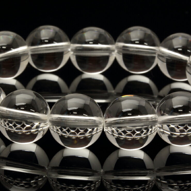 ブラジル クリスタル 12mm シンプル ブレスレット/ 4月 仕事運 本水晶 運気 性別 しし座 恋愛成就 メンズ シンプル ホワイト クリア 星座石 誕生石