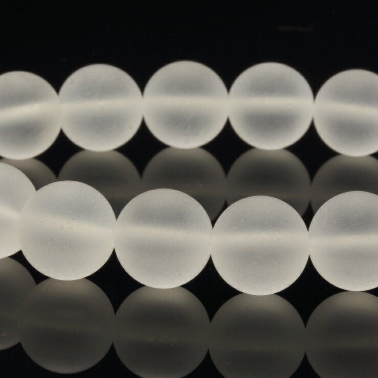 フロスト水晶 10mm シンプル ブレスレット/ 仕事運 運気 性別 メンズ 人間関係 シンプル ホワイト クリア