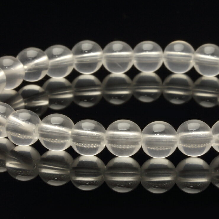 ミルキークォーツ 6mm シンプル ブレスレット/ 4月 家庭円満 運気 性別 しし座 メンズ ミルキー クォーツ シンプル ホワイト クリア 星座石 誕生石