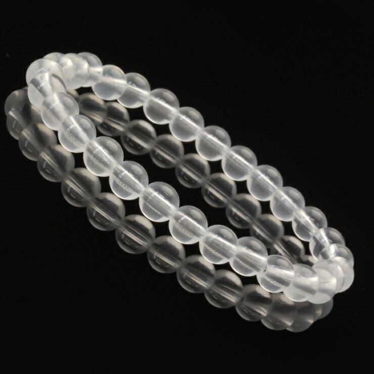 ミルキークォーツ 6mm シンプル ブレスレット/ 4月 家庭円満 運気 性別 しし座 メンズ ミルキー クォーツ シンプル ホワイト クリア 星座石 誕生石