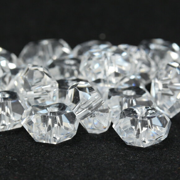 【1粒売り 人工石】クリスタル ボタン20面カット 8× 4mm 4月 仕事運 運気 しし座 恋愛成就 素材 パーツ 天然石 粒売り ホワイト 星座石 誕生石 パワーストーン バラ売り ブレスレット 手作り 材料 ハンドメイドパーツ 粒