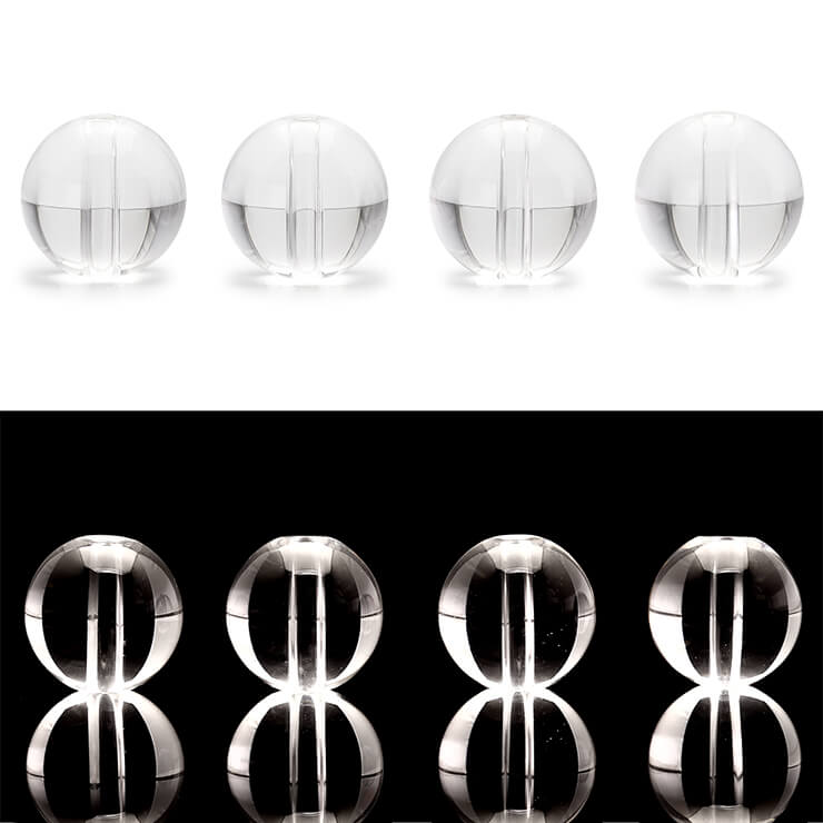 【1粒売り/ビーズ】ブラジル クリスタル 10mm/ 4月 仕事運 運気 しし座 恋愛成就 素材 パーツ 天然石 粒売り ホワイト 星座石 誕生石 パワーストーン バラ売り