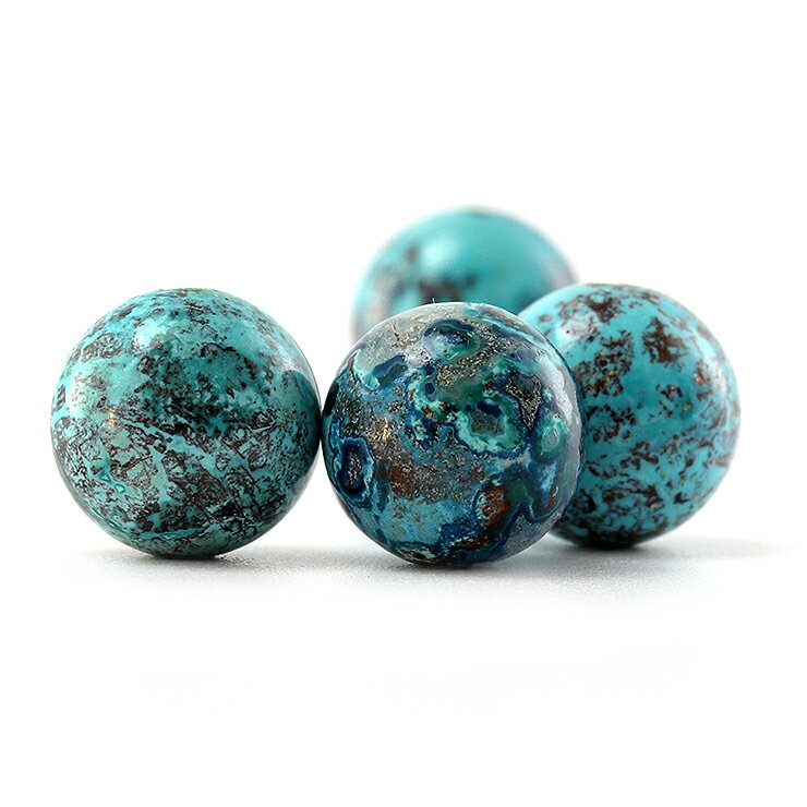 【1粒売り ビーズ】クリソコラ 8mm ブルー 家庭円満 運気 天然 素材 パーツ マルチカラー 人間関係 天..