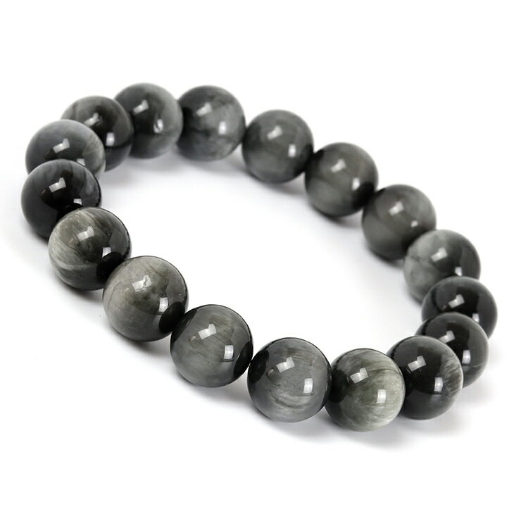 イーグルアイ 12mm シンプル ブレスレット 仕事運 タイガーアイ ブレスレット 運気 性別 グレー シルバー メンズ シンプル 願望成就