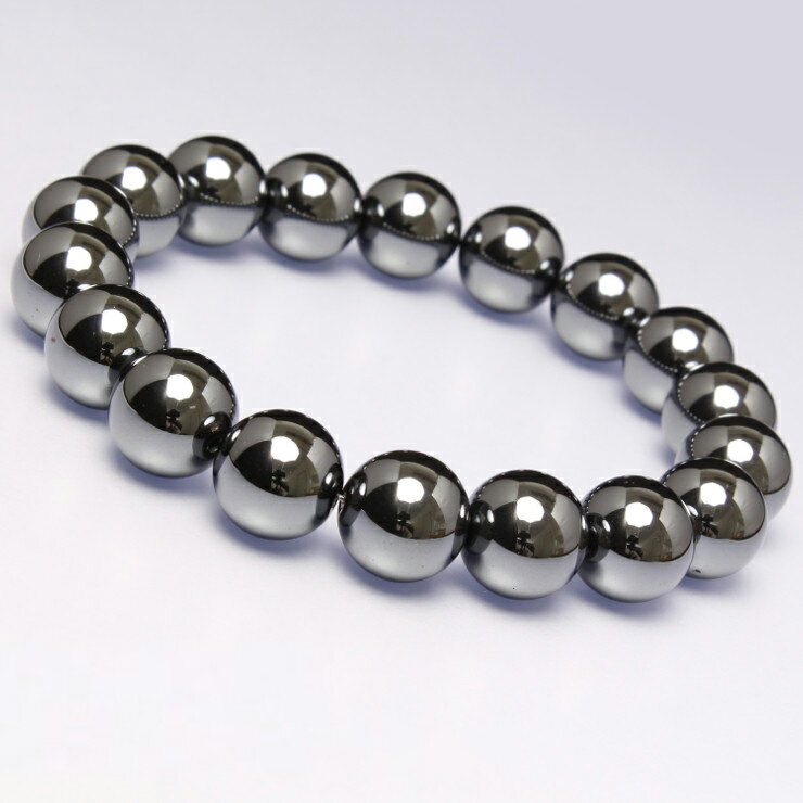 ヘマタイト 12mm シンプル ブレスレット/ 魔除け 厄除け 運気 性別 グレー シルバー 健康 メンズ さそり座 シンプル 星座石 誕生石