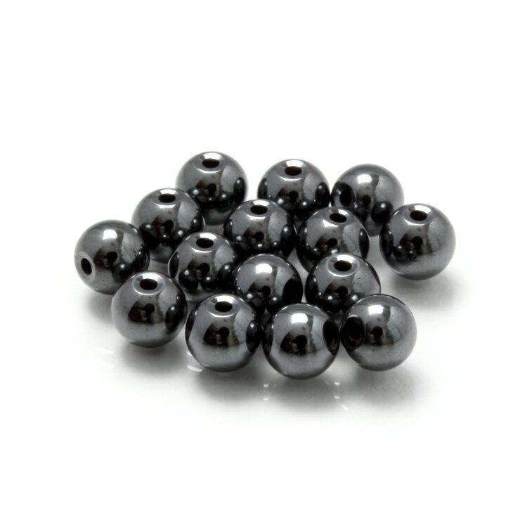 【1粒売り ビーズ】ヘマタイト 4mm 魔除け 厄除け 運気 グレー シルバー 健康 素材 パーツ さそり座 天然石 星座石 誕生石 パワーストーン バラ売り ...