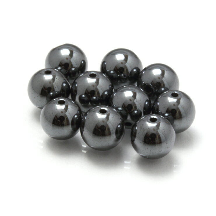 【1粒売り ビーズ】ヘマタイト 6mm 魔除け 厄除け 運気 グレー シルバー 健康 素材 パーツ さそり座 天然石 星座石 誕生石 パワーストーン バラ売り ...