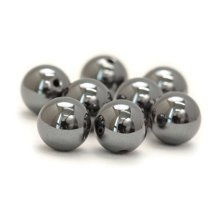 【1粒売り ビーズ】ヘマタイト 10mm 魔除け 厄除け 運気 グレー シルバー 健康 素材 パーツ さそり座 天然石 星座石 誕生石 パワーストーン バラ売り 丸玉 粒