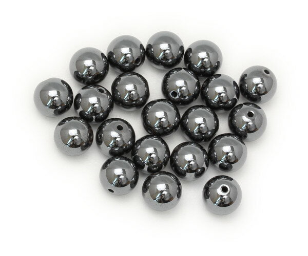 【1粒売り ビーズ】ヘマタイト 10mm 魔除け 厄除け 運気 グレー シルバー 健康 素材 パーツ さそり座 天然石 星座石 誕生石 パワーストーン バラ売り 丸玉 粒