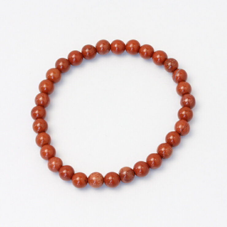 レッドジャスパー 6mm シンプル ブレスレット/ 仕事運 運気 性別 メンズ 人間関係 さそり座 シンプル 星座石 誕生石