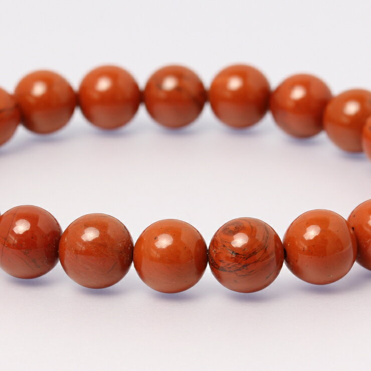 レッドジャスパー 8mm シンプル ブレスレット/ 仕事運 運気 性別 メンズ 人間関係 さそり座 シンプル 星座石 誕生石