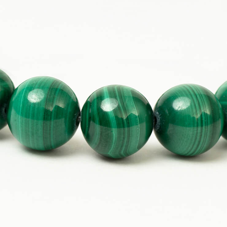 マラカイト 10mm シンプル ブレスレット/ 魔除け 厄除け 仕事運 運気 性別 グリーン メンズ シンプル おうし座 星座石 誕生石