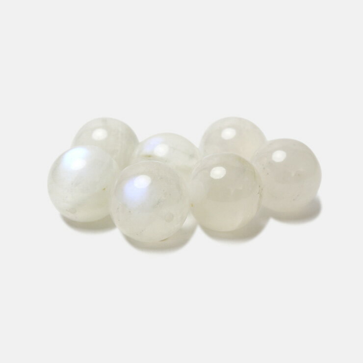 【1粒売り/ビーズ】ブルームーンストーン 12mm/ かに座 恋人 夫婦円満 縁結び 運気 6月 素材 パーツ うお座 天然石 粒売り ホワイト 星座石 誕生石 パワーストーン バラ売り ブレスレット 手作り 材料 ハンドメイドパーツ