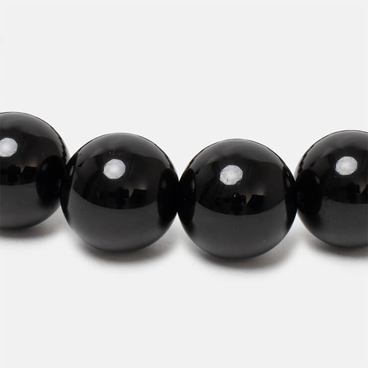 チベット モリオン 12mm シンプル ブレスレット パワーストーン ブレスレット 魔除け 厄除け ブラック 運気 性別 メンズ シンプル モリオン ブレスレット