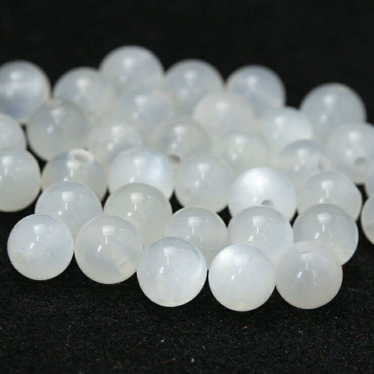 【1粒売り ビーズ】ホワイトムーンストーン 4mm かに座 恋人 夫婦円満 縁結び 運気 6月 素材 パーツ うお座 天然石 粒売り ホワイト 星座石 誕生石 パワーストーン バラ売り 丸玉 粒