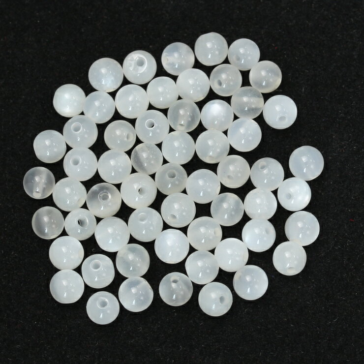 【1粒売り ビーズ】ホワイトムーンストーン 4mm かに座 恋人 夫婦円満 縁結び 運気 6月 素材 パーツ うお座 天然石 粒売り ホワイト 星座石 誕生石 パワーストーン バラ売り 丸玉 粒