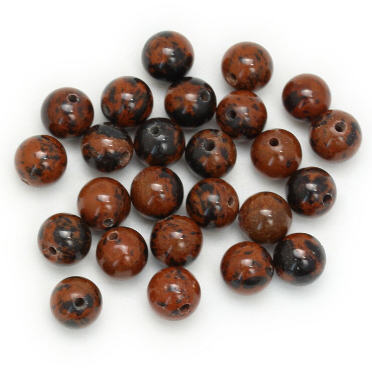 【1粒売り/ビーズ】マホガニーオブシディアン 8mm/ 魔除け 厄除け ブラウン 仕事運 やぎ座 運気 マホガニー オブシディアン 素材 パーツ 天然石 星座石 誕生石 パワーストーン バラ売り ブレスレット 手作り 材料 ハンドメイドパーツ