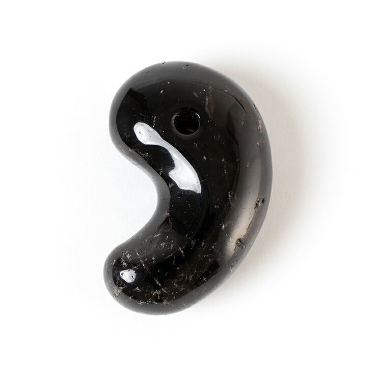 モリオン 勾玉【一点もの】勾玉 山梨黒水晶 30mm 【鑑別書付き】天然石 パワーストーン 厄除け ネックレス 魔除け ブラック 運気 性別 ペンダント 素材 ...