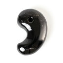 モリオン 勾玉【一点もの】勾玉 山梨黒水晶 40mm 【鑑別書付き】天然石 パワーストーン 厄除け ネックレス お守り 紐 魔除け ブラック 運気 性別 ペンダ...