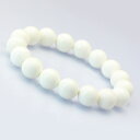 ホワイトオニキス 12mm シンプル ブレスレット/ 魔除け 厄除け やぎ座 運気 性別 メンズ シンプル ホワイト クリア 星座石 誕生石