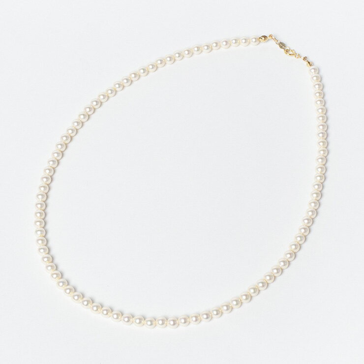 貝パール 4mm シンプルネックレス 天然石 ビーズ ネックレス 安産 子宝 運気 性別 癒し ホワイト クリア 小粒