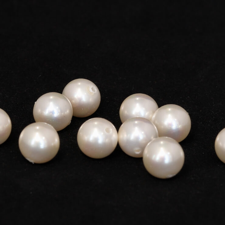 【1粒売り ビーズ】貝パール 8mm 安産 子宝 運気 素材 パーツ 癒し 天然石 粒売り ホワイト パワーストーン バラ売り 丸玉 粒