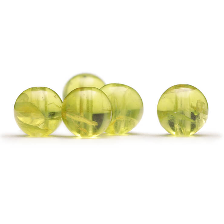 【1粒売り/ビーズ】ペリドット 6mm/ 8月 恋人 夫婦円満 運気 グリーン しし座 素材 パーツ