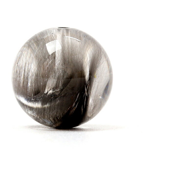 最高品質の白金色ルチル【一点もの】プラチナルチルクォーツ 12mm パワーストーン/天然石/のサムネイル