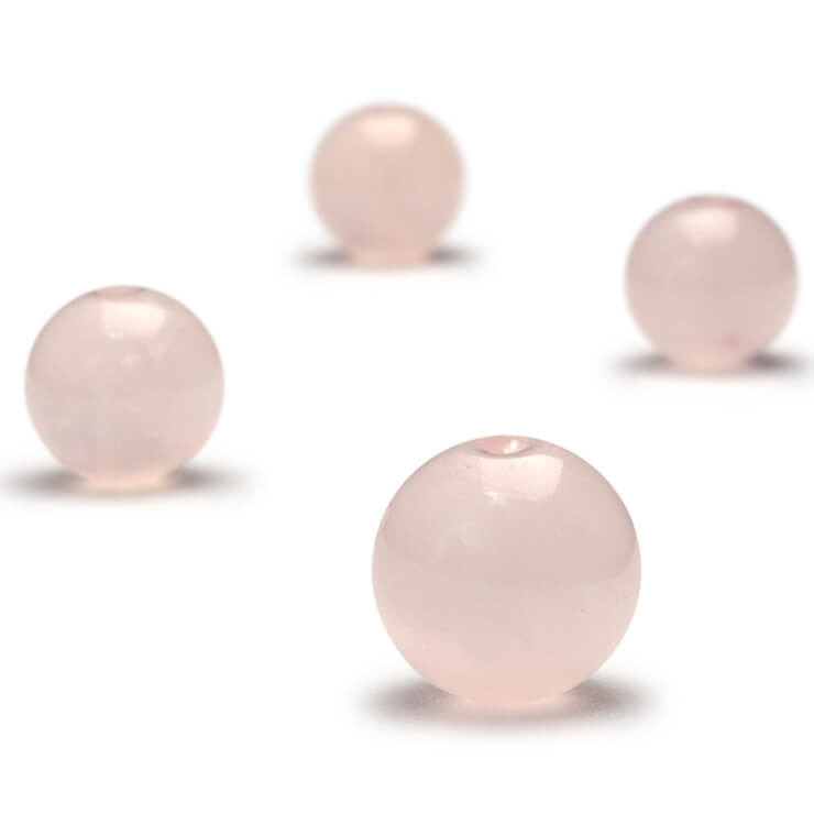 【1粒売り/ビーズ】ローズクォーツ 4mm/ 縁結び 運気 恋愛成就 素材 パーツ 10月 ピンク 天然石 粒売り おうし座 星座石 誕生石 パワーストーン バラ売り ブレスレット 手作り 材料 ハンドメイドパーツ