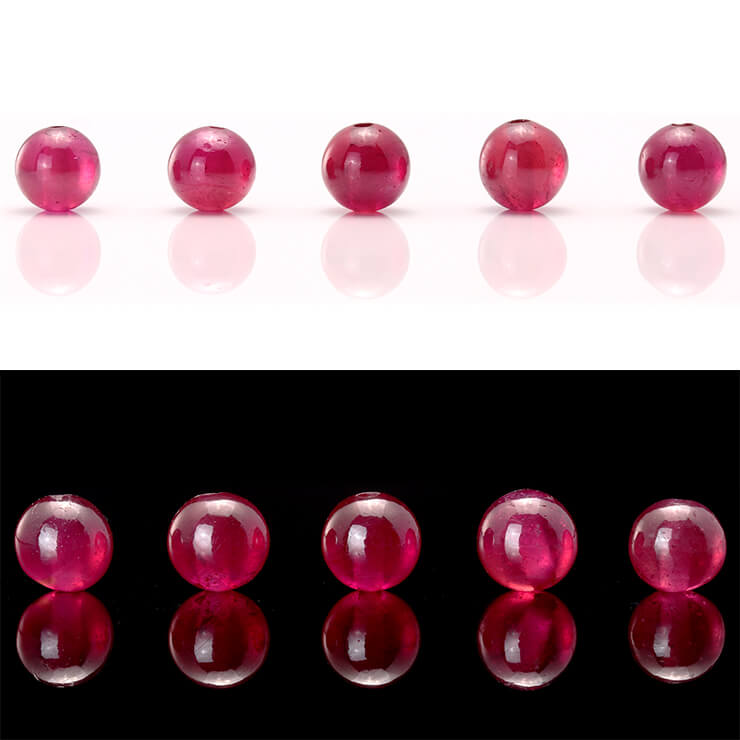 【1粒売り ビーズ】宝石質ルビー 6mm おひつじ座 運気 最高品質 厳選 7月 恋愛成就 素材 パーツ ピンク レッド 天然石 粒売り 星座石 誕生石 パワーストーン バラ売り 丸玉 粒 3