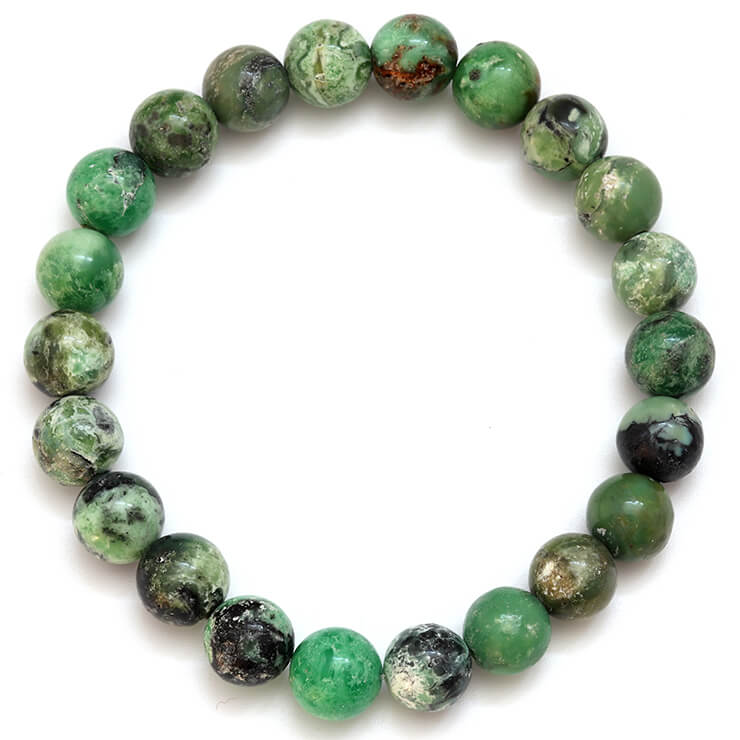 バリサイト 8mm シンプル ブレスレット/ 運気 性別 グリーン メンズ 癒し シンプル 願望成就