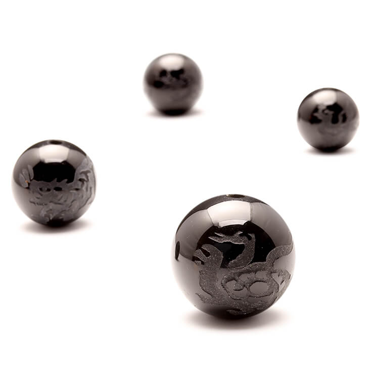 【1粒売り/ビーズ】四神 オニキス 玄武 ブラック 14mm/ 仕事運 彫刻 運気 素材 パーツ 金運 14mm以上 天然石 パワーストーン バラ売り ブレスレット 手作り 材料 ハンドメイドパーツ