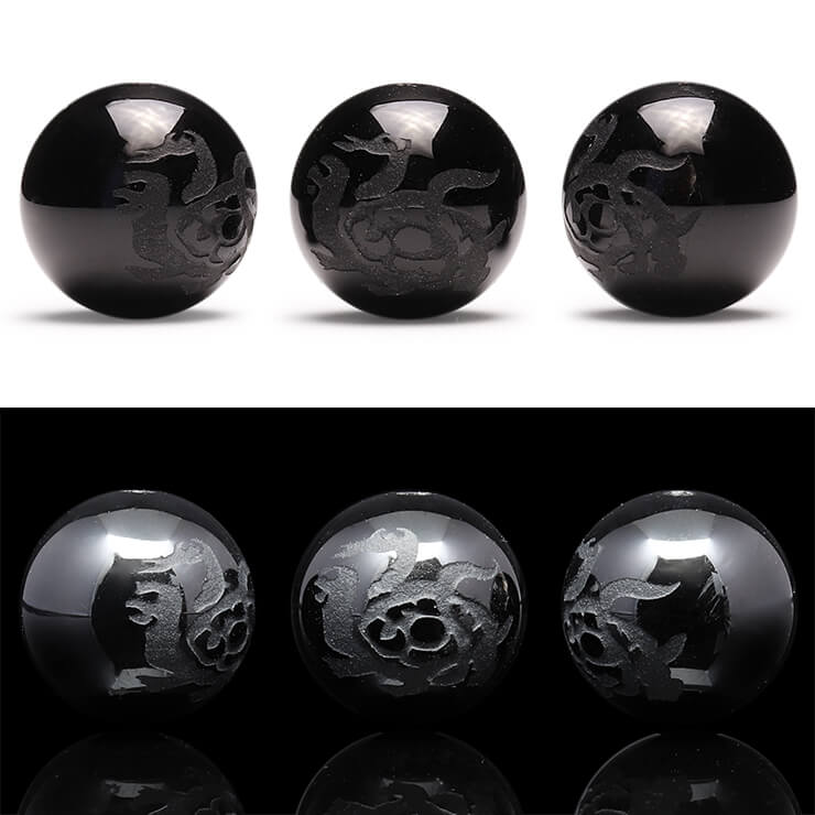 【1粒売り/ビーズ】四神 オニキス 玄武 ブラック 14mm/ 仕事運 彫刻 運気 素材 パーツ 金運 14mm以上 天然石 パワーストーン バラ売り ブレスレット 手作り 材料 ハンドメイドパーツ