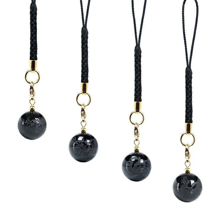 四神ストラップ モリオン 青龍 白虎 玄武 朱雀 パワーストーン ストラップ 天然石 ブラック 仕事運 運気 性別 メンズ 金運 パワーストーン キーホルダー