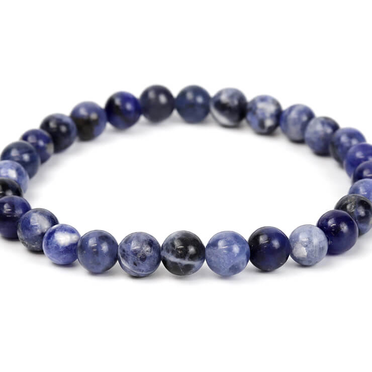 ソーダライト 6mm シンプル ブレスレット/ ブルー 運気 性別 てんびん座 メンズ 人間関係 シンプル 願望成就 星座石 誕生石