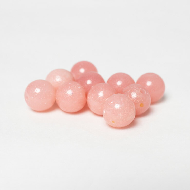 【1粒売り ビーズ】ソープストーン 6mm 運気 素材 パーツ ピンク 人間関係 癒し 天然石 パワーストーン バラ売り 丸玉 粒