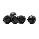 【1粒売り ビーズ】ブラックスピネル 32面カット 4mm 8月 仕事運 運気 素材 パーツ 特殊カット 天然石 粒売り パワーストーン バラ売り ブレスレット...