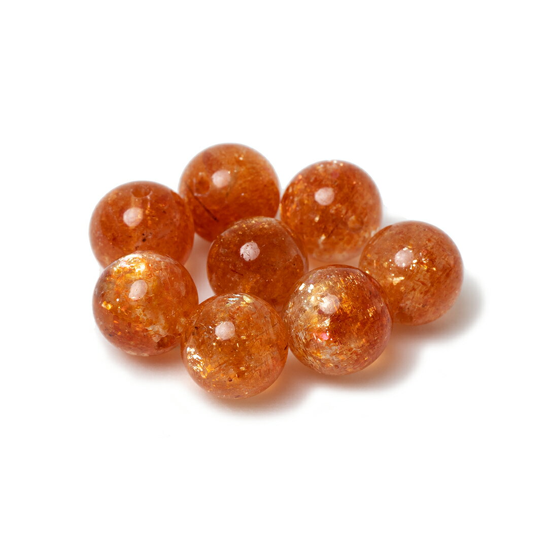 【1粒売り ビーズ】サンストーン 8mm 仕事運 運気 しし座 素材 パーツ オレンジ 天然石 粒売り 星座石 誕生石 パワーストーン バラ売り ブレスレット ...