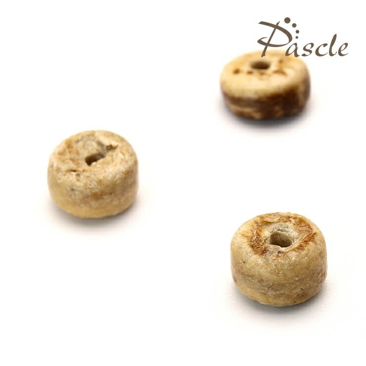 ココナッツロンデル ベージュ/ブラウン 5mm 10cm単位/ 素材 パーツ 6mm