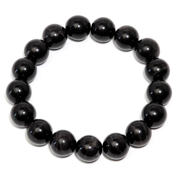 ブラックタイガーアイ 12mm シンプル ブレスレット 仕事運 運気 性別 メンズ 金運 シンプル タイガーアイ ブレスレット