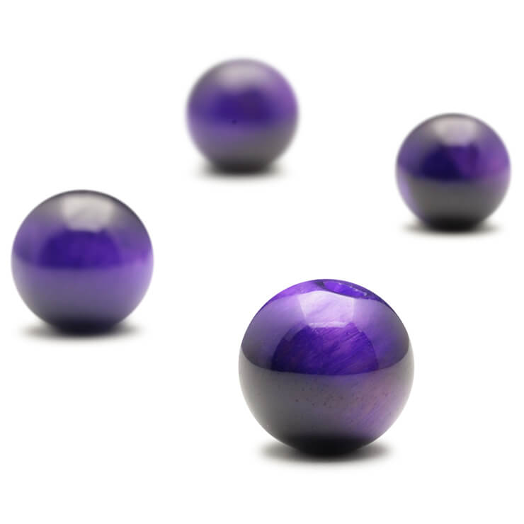 【1粒売り ビーズ】パープルタイガーアイ 6mm 仕事運 運気 素材 パーツ 金運 天然石 パワーストーン バラ売り 丸玉 粒