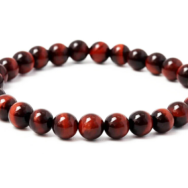 レッドタイガーアイ 6mm シンプル ブレスレット 仕事運 タイガーアイ ブレスレット 運気 性別 メンズ 金運 シンプル